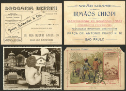 BRAZIL: 13 Old Cards Of Shops, Advertising Cards, For Messages, Etc. IMPORTANT: Please View ALL The Photos Of The Lot, B - Non Classés