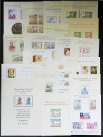 CHILE: Lot Of 19 Souvenir Sheets, Several Issued Without Gum And Printed On Thin Card, Most Are Not Catalogued By Scott, - Chile