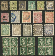 FRENCH COLONIES: Lot Of Old Stamps, Used Or Mint (they Can Be Without Gum), Some With Small Defects And Others Of Fine Q - Sonstige & Ohne Zuordnung