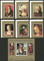 COMORO ISLANDS: Sc.308/314, 1978 Paintings By Dürer, The Set Of 6 Values + S.sheet, IMPERFORATE, MNH, Excellent Quality! - Comoren (1975-...)