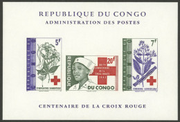 CONGO: Souvenir Sheet Issued In 1963 For The Red Cross Centenary, MNH, VF Quality! - Other & Unclassified