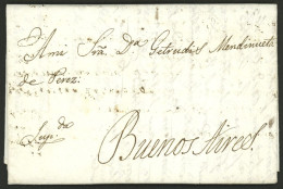 SPAIN: 12/SE/1835 Málaga - Buenos Aires, Long Entire Letter (without Postal Marks), About The Enheritance Between 2 Wido - Autres & Non Classés