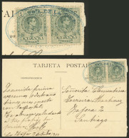 SPAIN: 7/JUL/1911 LA TOJA - Santiago, Postcard Franked With 10c., Attractive Blue Oval "CARTERÍA DE LA TOJA - PONTEVEDRA - Other & Unclassified