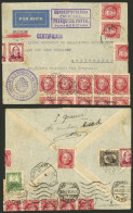 SPAIN: 21/NO/1936 La Coruña - Uruguay, Diplomatic Cover Sent By Registered Airmail Franked With 4.85 Ptas., On Back Ther - Altri & Non Classificati