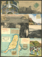 SPAIN: CANARY ISLANDS: 9 Old Postcards With Very Good Views, Very Fine Quality! IMPORTANT: Please View ALL The Photos Of - Sonstige & Ohne Zuordnung