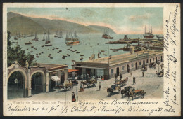 SPAIN: SANTA CRUZ DE TENERIFE: View Of The Port, Ed. Fotografia Alemana, Sent To Wien On 7/OC/1901, VF Quality! - Other & Unclassified