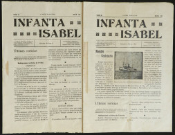 SPAIN: 2 Periodicals Of The Ship INFANTA ISABEL En Route To Europe (4 And 6 March 1916, Issue 100 And 101), The First On - Ohne Zuordnung