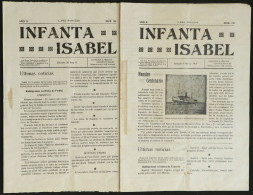 SPAIN: 2 Periodicals Of The Ship INFANTA ISABEL En Route To Europe (4 And 6 March 1916, Issue 100 And 101), The First On - Non Classés