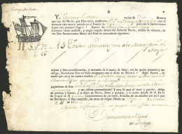 SPAIN: Bill Of Lading Dated 11/MAR/1802 Of The Ship Nuestra Señora De Los Dolores (La Cazadora) Sailing From The Port Of - Non Classificati