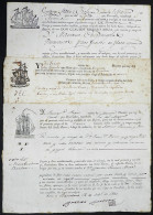 SPAIN: 3 Bills Of Lading Of The Year 1814, 1818 And 1830, Very Nice And Decorative! - Ohne Zuordnung