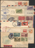 UNITED STATES: 7 Covers Flown By HELICOPTER Between 1946 And 1948, Interesting! - Postal History
