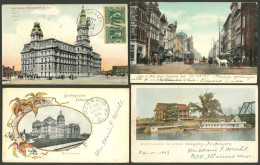 UNITED STATES: Indiana State: 14 Old Postcards With Very Good Views, Sent To Argentina In Early Part Of XX Century, Very - Otros & Sin Clasificación