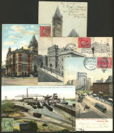 UNITED STATES: Ohio: 5 Old Postcards With Very Good Views, Sent To Argentina In Early Part Of XX Century, Very Fine Gene - Altri & Non Classificati