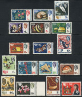 FIJI: Sc.260/276, 1969 Birds, Flowers, Butterflies, Fish Etc., Complete Set Of 17 Unmounted Values, Excellent Quality, C - Fidji (...-1970)