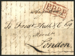 FRANCE: Entire Letter Dated Bordeaux 10/SE/1818 Sent To London, With Several Postal And Due Marks On Front And Back, Inc - Autres & Non Classés