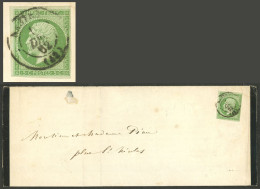FRANCE: Mourning Cover Used In Nantes On 1/DE/1862 Franked With 5c. (Yvert 12), VF! - Sonstige & Ohne Zuordnung