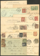 FRANCE: 11 Postcards Sent To Argentina Between 1902 And 1905 With Nice Postages And Cancels, Including Interesting Views - Other & Unclassified