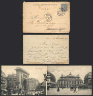 FRANCE: Carte-lettre Souvenir" (envelope Containing A Booklet With A Black Page And 5 Pages With Photos With Good Views  - Autres & Non Classés