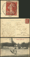FRANCE: MARITIME MAIL: Postcard With View Of "Ivory Coast: Aboisso, Pier", Sent From STEAMER CORDILLERA To Argentina On  - Autres & Non Classés