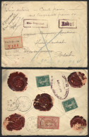 FRANCE: 26/SE/1923 Paris - Rio De Janeiro: Registered Cover With Declared Value For "50 Francs Or", It Arrived In Rio On - Autres & Non Classés