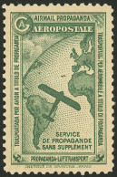 FRANCE: AEROPOSTALE: Beautiful Cinderella Promoting Airmail Services To South America, Mint, With The Gum A Little Darke - Erinnophilie