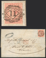 GREAT BRITAIN: Entire Letter Sent From London To Pont L'Abbé (France) On 14/NO/1860, Franked With 4p. Of 1857 (Sc.26), V - Andere & Zonder Classificatie