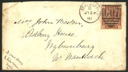 GREAT BRITAIN: 29/JUL/1881 Badup - Nantwich: Cover Franked With 1p. (Sc.79), Very Nice! - Autres & Non Classés