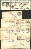 GREAT BRITAIN: 7 Postcards Used In Edinburgh In 1905, All With An Interesting Mark: LIABLE TO LETTER RATE - E.H." And "1 - Autres & Non Classés