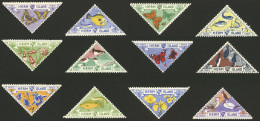 GREAT BRITAIN: HERM ISLAND: Fauna, Set Of 12 Triangular Values, Mint Without Gum, Fine Quality, Very Nice! - Cinderellas