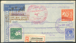 NETHERLANDS: 24/SE/1932 The Hague - Lima, Peru: Registered Airmail Cover Sent By Zeppelin On The 7th Flight To South Ame - Autres & Non Classés