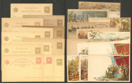 HUNGARY: 12 Old Postal Cards With Very Attractive Illustrations On Back, Most Of Fine To Very Fine Quality! - Autres & Non Classés