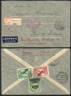 HUNGARY: Registered Airmail Cover Sent From Budapest To Rio De Janeiro On 20/FE/1939, VF Quality! - Other & Unclassified