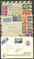 ISRAEL: 2 Covers + 1 Aerogram Sent To Argentina In 1950s, Small Fault, Interesting! - Otros & Sin Clasificación