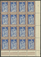 ITALY: Sc.201, 1928 20c. Emanuele Filiberto Perforation 11, Splendid Corner Block Of 16 Stamps, MNH Perfect And As Fresh - Sin Clasificación