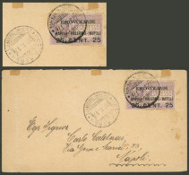 ITALY: Sc.C2, 1917 25c. On 40c. Franking A Cover Sent From Palermo To Napoli On 28/JUN/1917, Very Nice! - Sin Clasificación
