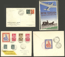 ITALY: Cover + Postcard Of The Year 1933 And 1946 Commemorating Philatelic Exhibitions, VF Quality! - Non Classés