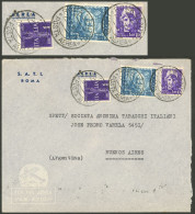 ITALY: 23/FE/1939 Roma - Argentina, Airmail Cover Franked With 13L. Including 2L. "Leonardo Da Vinci, Proclamation" (Sc. - Unclassified