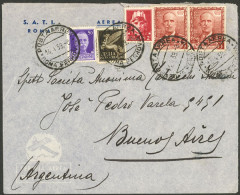 ITALY: 14/AP/1939 Roma - Argentina, Airmail Cover Franked With 13L. Including 2x 5L. "Proclamation" (Sc.409), Arrival Ba - Zonder Classificatie