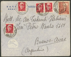 ITALY: 28/SE/1939 Roma - Argentina, Airmail Cover Franked With 13L. Including 5L. "Proclamation" (Sc.409), Very Fine Qua - Zonder Classificatie