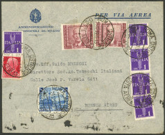 ITALY: 25/DE/1939 Roma - Argentina, Airmail Cover Franked With 13L. Including 2x 3L. "Proclamation" (Sc.C104), Arrival B - Ohne Zuordnung