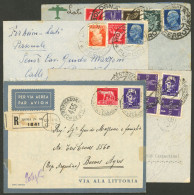 ITALY: 4 Airmail Covers Sent By L.A.T.I. To Argentina Between 1940 And 1941, One Registered, Very Fine General Quality! - Sin Clasificación