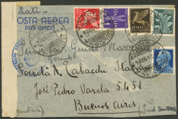 ITALY: 4/MAR/1941 Bologna - Argentina, Airmail Cover (LATI) Franked With 13L., Censored, Arrival Backstamp Of B.Aires. T - Unclassified