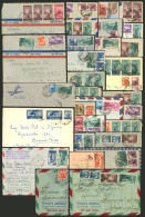 Delcampe - ITALY: 30 Covers, Almost All Sent To Argentina By Airmail Between 1947 And 1966 With Varied Postages That Include Differ - Non Classés