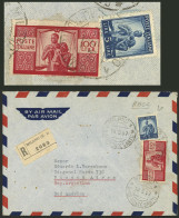 ITALY: 19/MAY/1947 Milano - Argentina, Registered Airmail Cover Franked With 105L. Including One 100L. Red Democratica,  - Non Classés