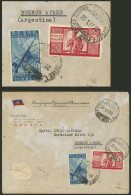 ITALY: 20/NO/1947 Genova - Argentina, Airmail Cover With Very Attractive Franking Of 135L., Arrival Backstamp Of Buenos  - Unclassified