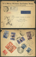 ITALY: 28/JUN/1948 Novara - Argentina, Registered Airmail Cover With Spectacular Postage Of 810L. On Back, Including 2x  - Unclassified