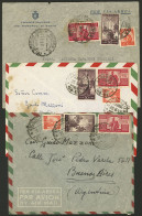 ITALY: 3 Airmail Covers Sent To Argentina In JUL And AU/1949 Franked With 160L. Including One 100L. Red Democratica, The - Non Classés