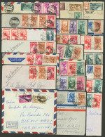ITALY: 21 Airmail Covers Sent To Argentina Between 1950 And 1956, All With Postages That Include Stamps From "Italia Al  - Unclassified