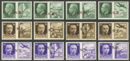 Delcampe - ITALY - R.S.I.: Sassone 13/24, 1944 Complete Set Of 12 Values Overprinted G.N.R., Mint Without Gum, Fine Quality! - Sonstige & Ohne Zuordnung