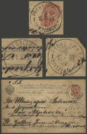 LATVIA: 8/JA/1897 RUJEN - Switzerland, 4k. Postal Card, With Arrival Mark Of 24/JA, Defects, Very Interesting! - Lettonie